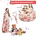 Stuffed Animal Storage Bean Bag - Kids Comfy Chair and Extra-Large Toy Organizer. Сover Only. Stuff, Zip and Sit. 38