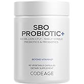 Codeage SBO Probiotics, 100 Billion CFUs Per Serving, Multi Strain Soil Based Organisms Blend and Organic Fermented Botanical Blend, Shelf-Stable, 90 Capsules