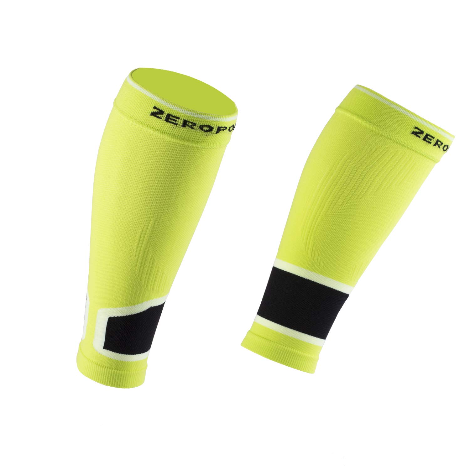 Zeropoint Intense 2.0 Compression Calf Sleeves (Chartreuse, Large)