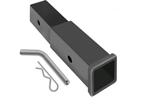 LOCKIETTA Trailer Hitch Extender fits for 2 inch Receiver, 7 inch Length Tube Extension, with 5/8 inch Hitch Pin & Clip, 3500 Lbs GTW / 350 Lbs TW, for Most Hitch Mount Bike Racks & Cargo Carrierrs