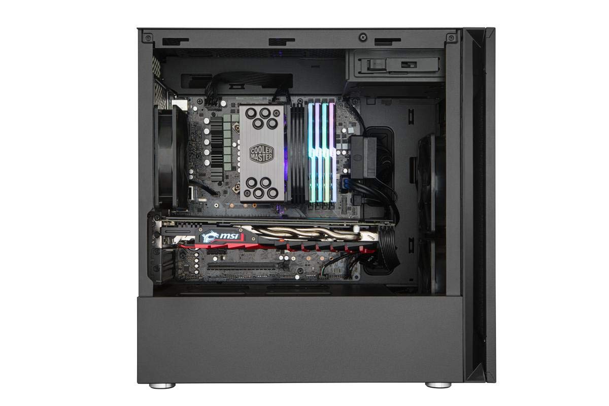 Cooler Master Silencio S400 mATX Tower W/Sound-Dampening Material, Sound-Dampened Steel Side Panel, Reversible Front Panel, SD Card Reader, and 2X 120mm PWM Silencio FP Fans