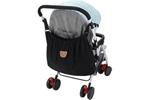 Accmor Universal Stroller Organizer, Large Storage Stroller Bag Fits for Uppababy, Nuna, Britax, Doona Strollers, Non-Slip Adjustable Storage Caddy Accessories for Stroller Crib