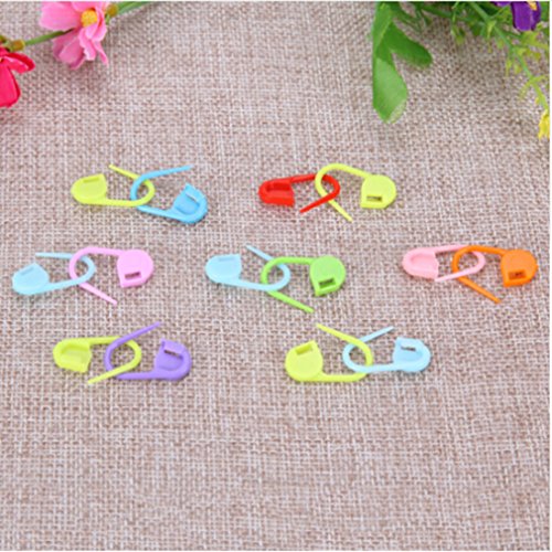 image for SOURBAN Plastic Locking Stitch Markers Knitting Stitch Counter Multi-C
