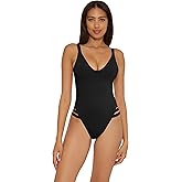 Becca Womens Becca by Rebecca Virtue Color Prism High Leg One Piece Swimsuit, Scoop Neck, Bathing Suits for Women