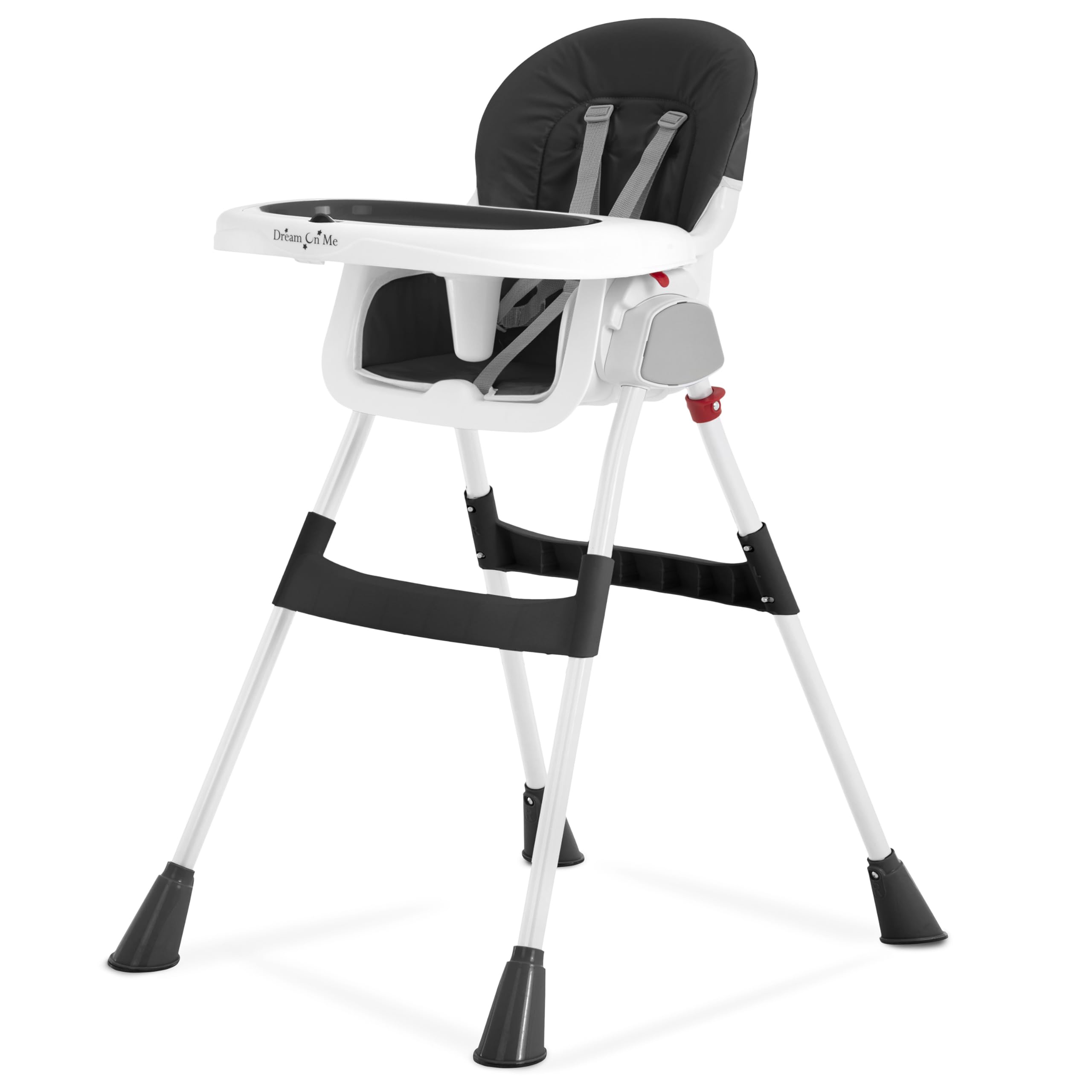 Photo 1 of **Parts Only**Dream On Me Portable 2-in-1 Tabletalk High Chair in Black, Three Adjustable Height Settings, Lightweight Portable High Chair, Easy to Clean and Removable Tray