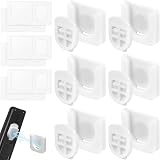 GLORHA 6PCS Magnetic Remote Control Holder Wall Mounted Organizer White view 1