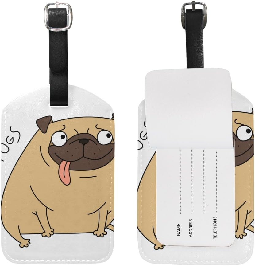pug luggage tag