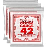 Ernie Ball Nickel Wound Single Guitar Strings 3-Pack .042 Gauge 3-Pack