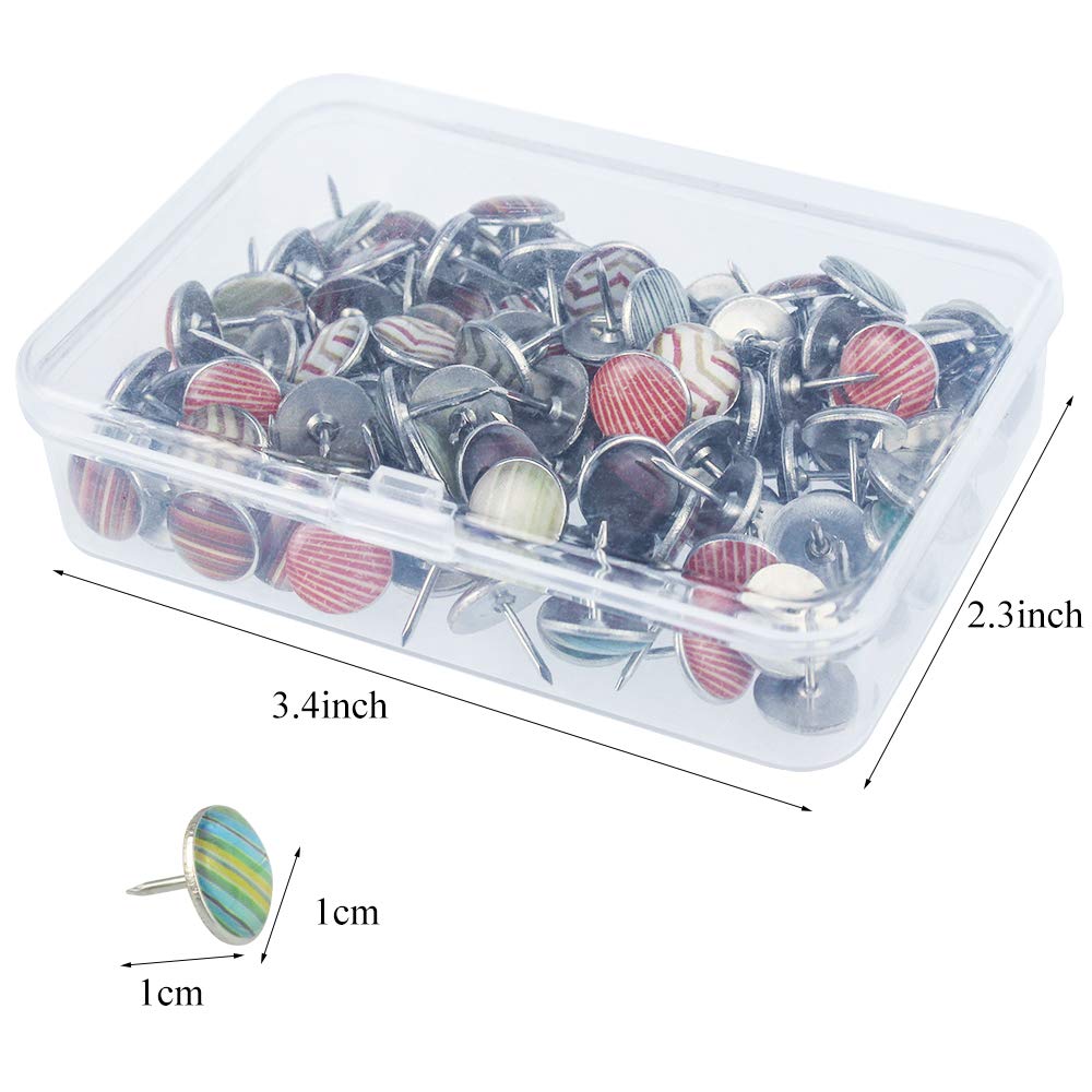 Miayon 120 Pcs Creative Thumb Tacks Cute Push Pins for Photos Wall, Maps, Bulletin Board or Corkboards