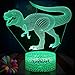 LLAMEVOL Dinosaur Kids Night Lights T Rex Christmas Gift Birthday Dino Toys 3D Illusion Lamp Boy Girl 7 Color