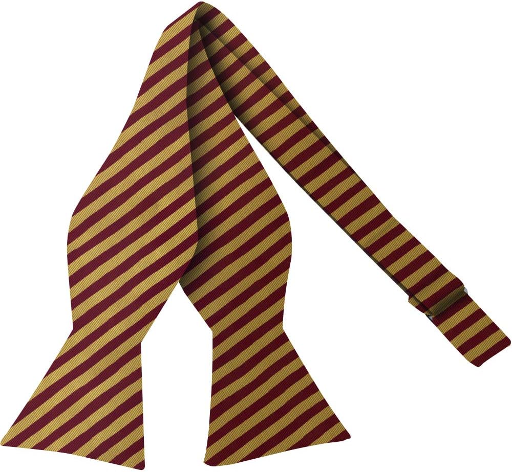 Bow Ties For Men - Mens Woven Self Tie Bowties For Men Bowtie Stripes Tuxedo & Wedding Striped and Solids Bow Tie