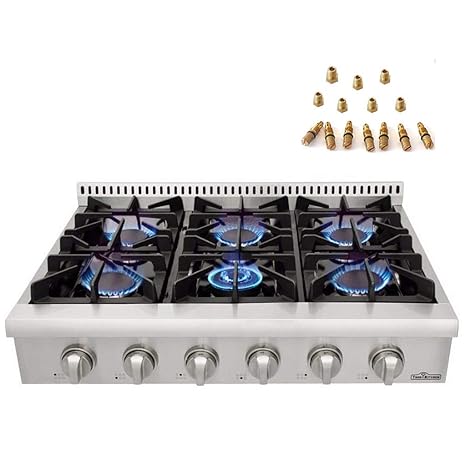 Amazon Com 36in Pro Style Gas Rangetop With 6 Sealed Burners Of