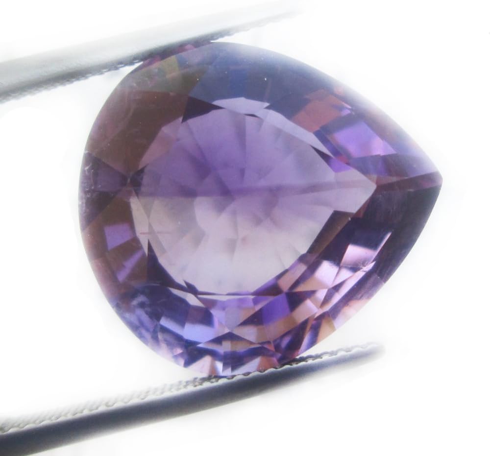 100% Genuine Natural Amethyst Pear 19.45ct Unheated Gemstone 19x17x10mm Purple Color VVS Gemstone