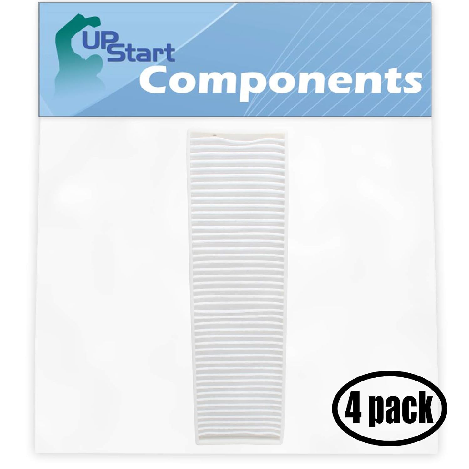 UpStart Battery 4-Pack Replacement Bissell 3591 Vacuum Pleated Post Motor Filter - Compatible Bissell Style 7, 9, 16, 32076 HEPA Filter