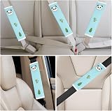 URAQT Car Seat Belt Pads 2Pcs Panda Blue Universal Seat Belt Covers Kids view 4