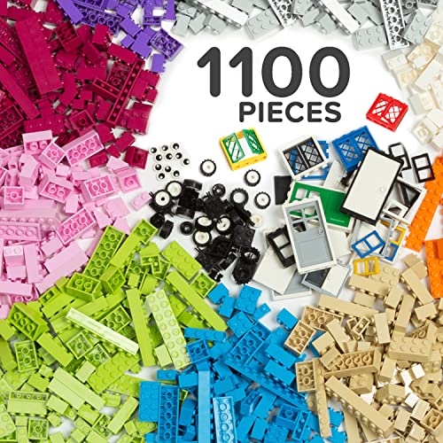 1100 Piece Building Bricks Set Building Bricks Kit & Wheels Tires