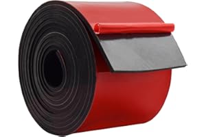 DOBTIM Solid Neoprene Rubber Strips with Adhesive Backing 1/8 (.125)" Thick x 4" Wide x 10' Long, Self Adhesive Rubber Sheets, Rolls & Strips for DIY Gaskets Crafts Pads Seals Warehouse Flooring