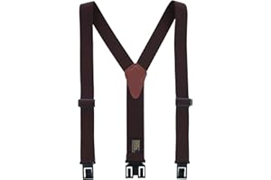 Perry Suspenders Men's Elastic 1.5 Inch Wide Hook End Suspenders
