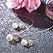 KAVANI Rose Gold Plated Elegant Pearl Pendant Necklace Earrings Set Jewelry Set for Women