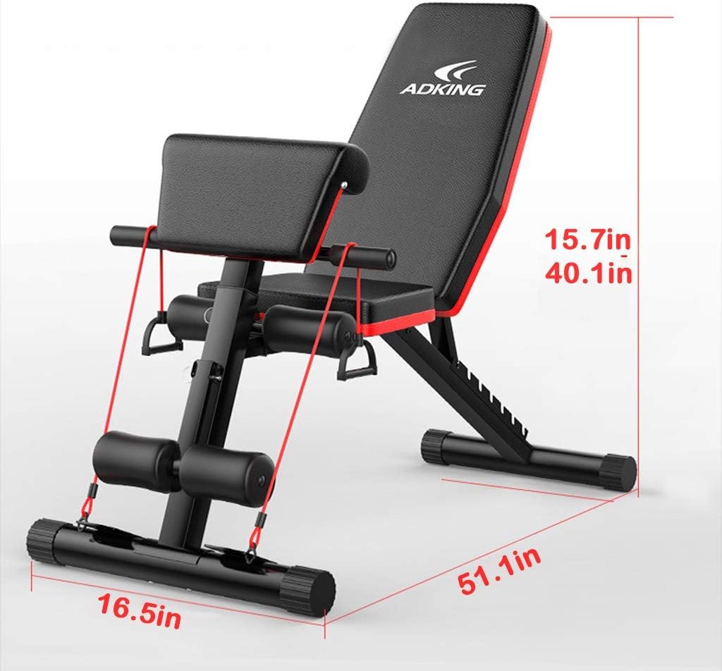 Strength Training Utility Weigth Bench with Adjustment Knobs&NonSlip