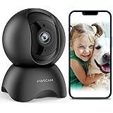 Foscam 5MP WiFi Pet Cameras for Home Security, 2.4GHz Indoor Camera Baby Monitor with 360° Pan Tilt, 2-Way Audio, 6X Digital