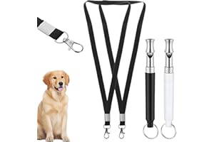 EupHHonycs 2 Pack Dog Whistle, Dog Whistle with Lanyard to Stop Barking Neighbors Dogs Adjustable Ultrasonic Silent Dogs Professional Recall Whistles Helpful for Training Recall