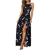 KILIG Women's Summer Floral Beach Flowy Split Maxi Long Dresses