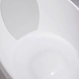 Shnuggle Toddler Bath Tub with Backrest, White/Light Grey, Anti-Slip view 6