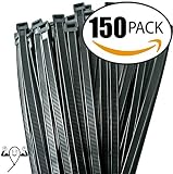 Cable ties 12 inch, by Strong Ties. 150 Double Heavy Duty Cable Wire Ties 120lbs Tensile Strength. Super Value Maximum Thickness Black Ties for Indoor and Outdoor Use. UV Resistant