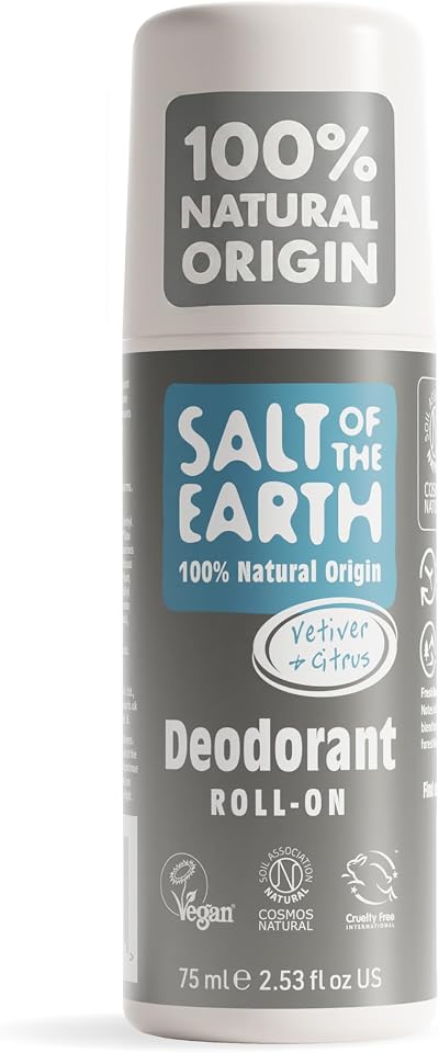 Salt Of The Earth Vetiver & Citrus Natural Deodorant Roll On 75ml UK