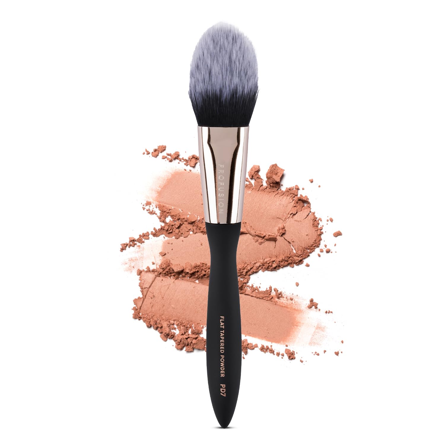 Photo 1 of Profusion Cosmetics Flat Tapered Powder Brush – Soft Synthetic Bristles for Blush, Contour & Highlighter, Lightweight Matte Handle, Precision Application Makeup Tool