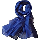 SNUG STAR Cotton Silk Scarf Elegant Soft Wraps Color Shade Scarves for Women