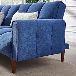 ERYE 3 in 1 Upholstered Futon Loveseat Convertible