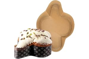 Pastry Chef's Boutique Premium Corrugated Colomba Paper Molds – Made in Italy – Pack of 6 | Professional Grade Baking Molds f