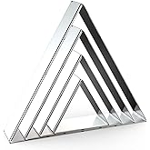 Equilateral Triangle Cookie Cutter Set Large - 5 Inch, 4 Inch, 3 Inch, 2 Inch - Geometric Frame Plaque Cookie Cutters Shapes Molds - Stainless Steel