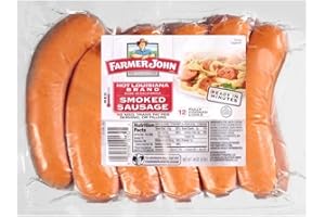 Farmer John Hot Louisiana Brand Smoked Sausage 12 Fully Cooked Links (2 Pack)