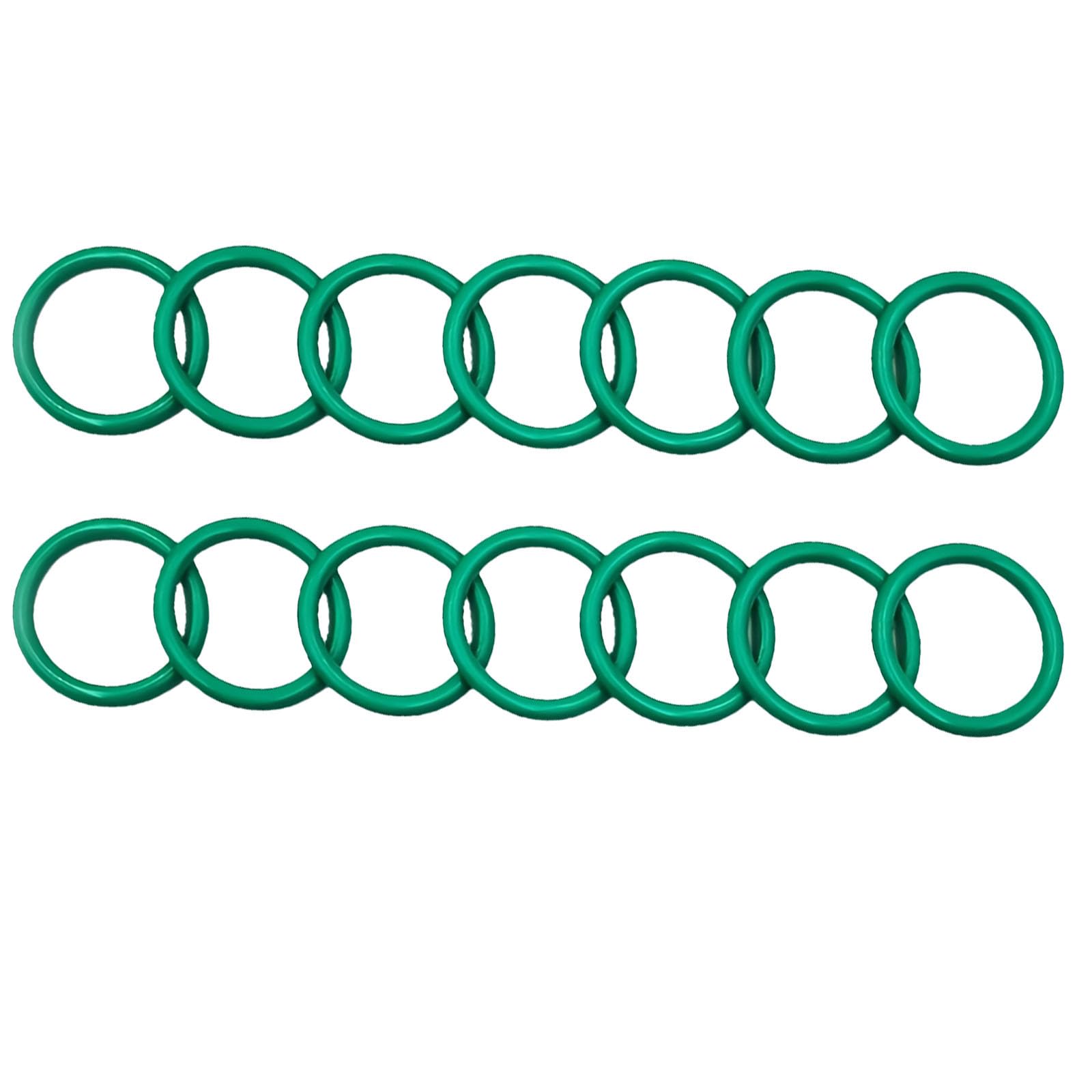 MACHSWON 50 Pcs Fluorine Rubber O-Rings Gasket Rubber Washer Round Sealing Ring 28mm OD 24mm ID 2mm Width FKM Gasket Rings Seal Grommets Green