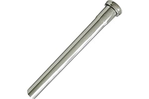 Westbrass D421-05 1-1/4" x 12" Slip Joint Extension Tube, Polished Nickel