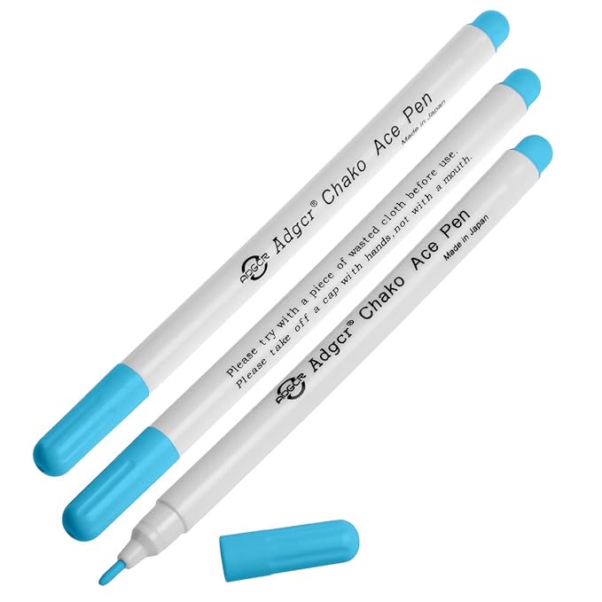 Faden & Nadel 3 x Stoff - Trickmarker/Markierstifte in blau (wasserlöslich)