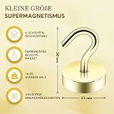 Neosmuk Magnetic Hook 4 kg Gold Neodymium Strong Indoor Outdoor view 6