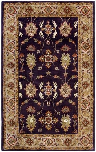 Traditional 6'7"x9'6" Rectangle Area Rug in Plum color from Glitz Collection
