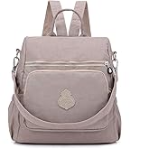 MINTEGRA Women Shoulder Backpack Multi-Pocket Nylon Purse Large Capacity Waterproof Casual Daypack