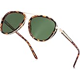 FEISEDY Retro Polarized Aviator Sunglasses for Women Men Vintage Square Sunglass With Classic Style B0259