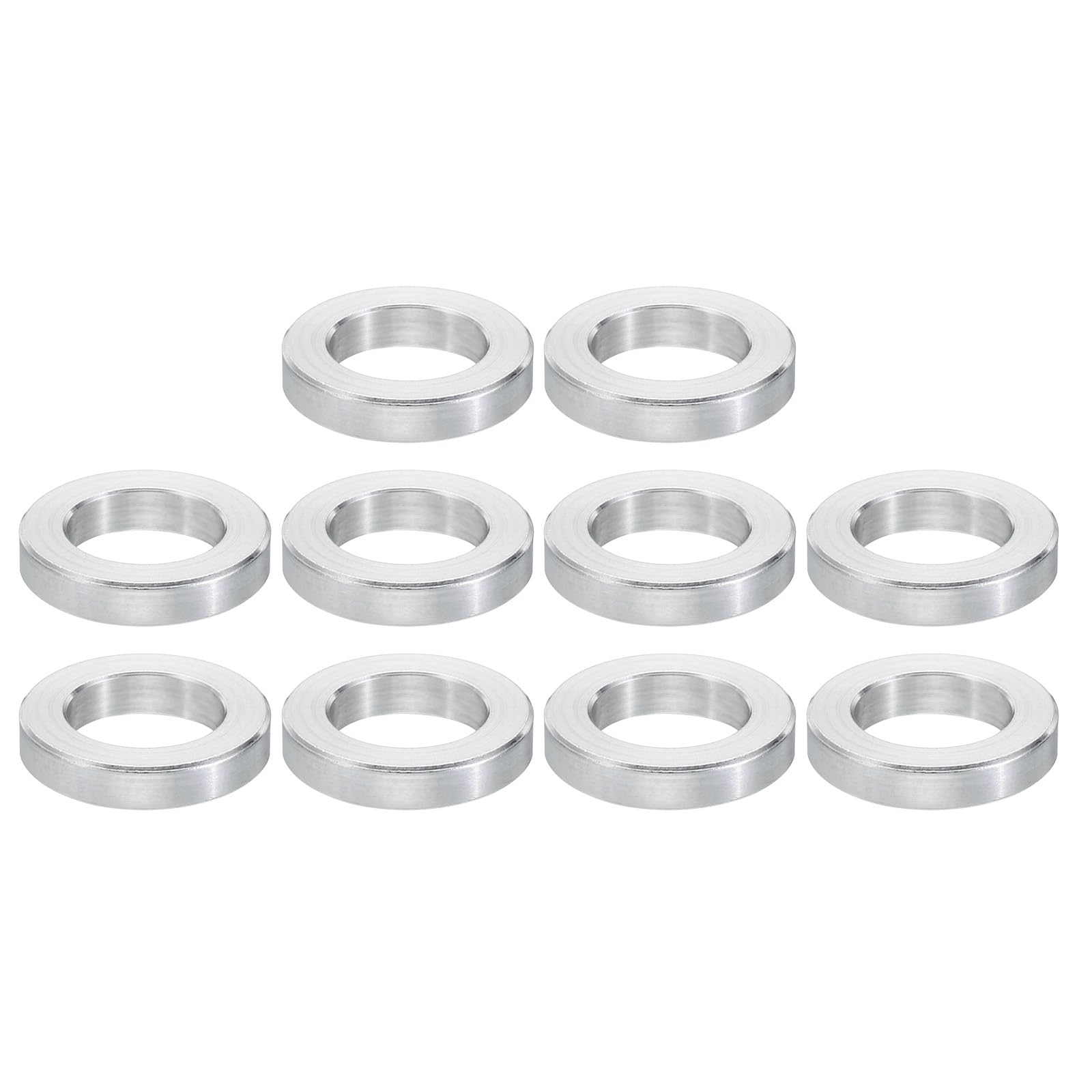 PATIKIL M12 Aluminum Spacers, 10 Pcs Metal Spacer Aluminum 12.5mm ID x 20mm OD x 4mm L Aluminum Spacer Screw Standoff Round for 1/2inch or M12 Screw Bolts
