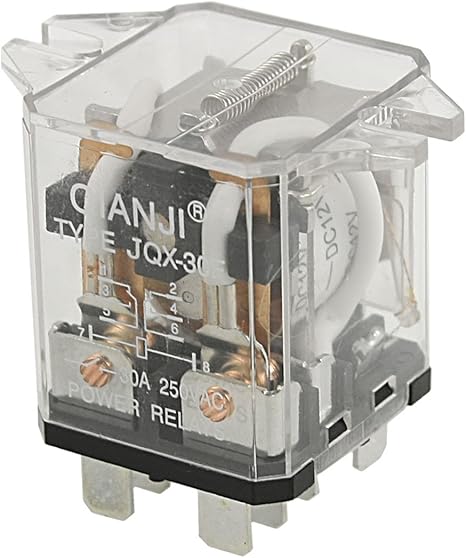IIVVERR JQX-30F DC12V Coil 30A 220V AC For UAE 8 Pin 2NO 2NC 3 Phase ...