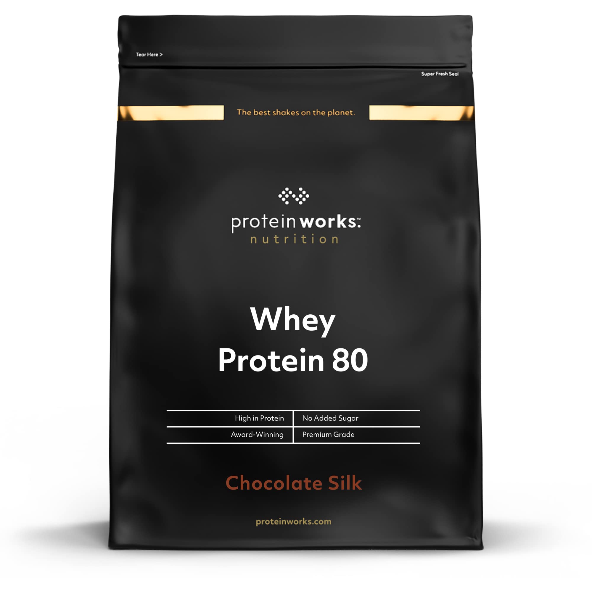 Protein Works - Whey Protein 80 (Concentrate), Low Calorie Protein Shake, Whey Protein Shake, 16 Shakes, Chocolate Silk, 500g