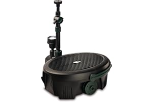 Pennington Aquagarden, Inpond 5 in 1 Pond & Water Pump, Filter, UV Clarifier, LED Spotlight and Fountain, All in One solution for a Clean, Clear, and Beautiful pond, for Ponds up to 300 Gallons