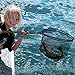 PLUSINNO Fishing Net Fish Landing Net, Foldable Collapsible Telescopic Pole Handle, Durable Nylon Material Mesh, Safe Fish Catching or Releasing(59