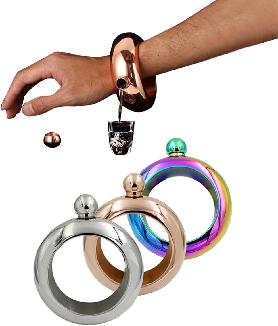 bracelet flask Rose Gold bracelet for women liquor bracelet flask wrist flask
