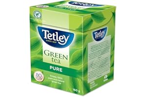 Tetley Pure Green Tea, Herbal Tea - 80 Tea Bags, 160 Grams, Contains Caffeine